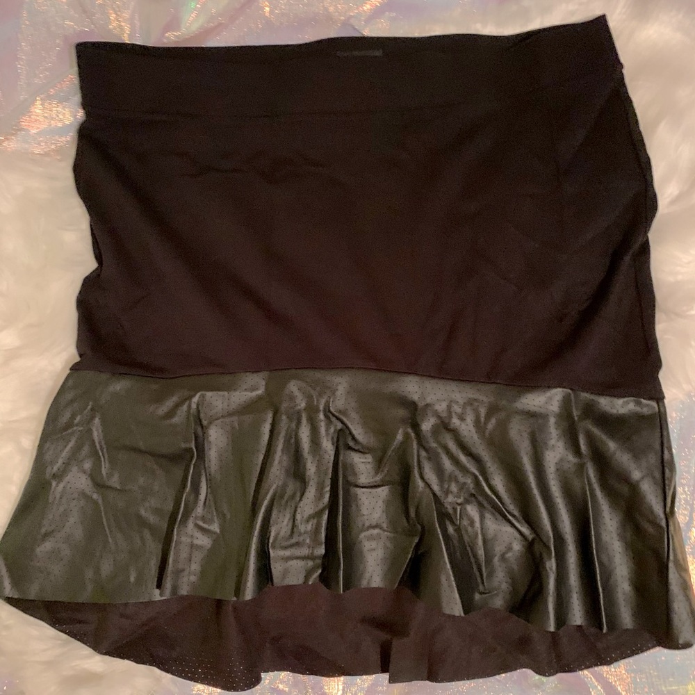 Torrid NWT 3 Pleather mix Hi-Low Skirt